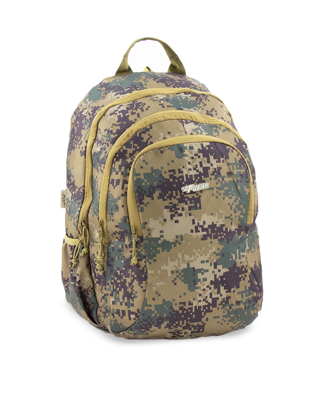 F Gear Unisex Brown & Green Military Crusader Marpat Graphic Printed Backpack Price in India