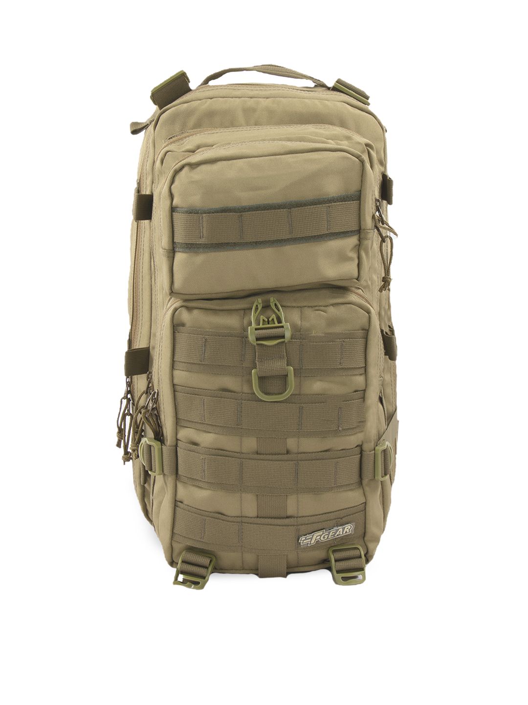 F Gear Unisex Khaki Green Military Tactical Solid Backpack Price in India