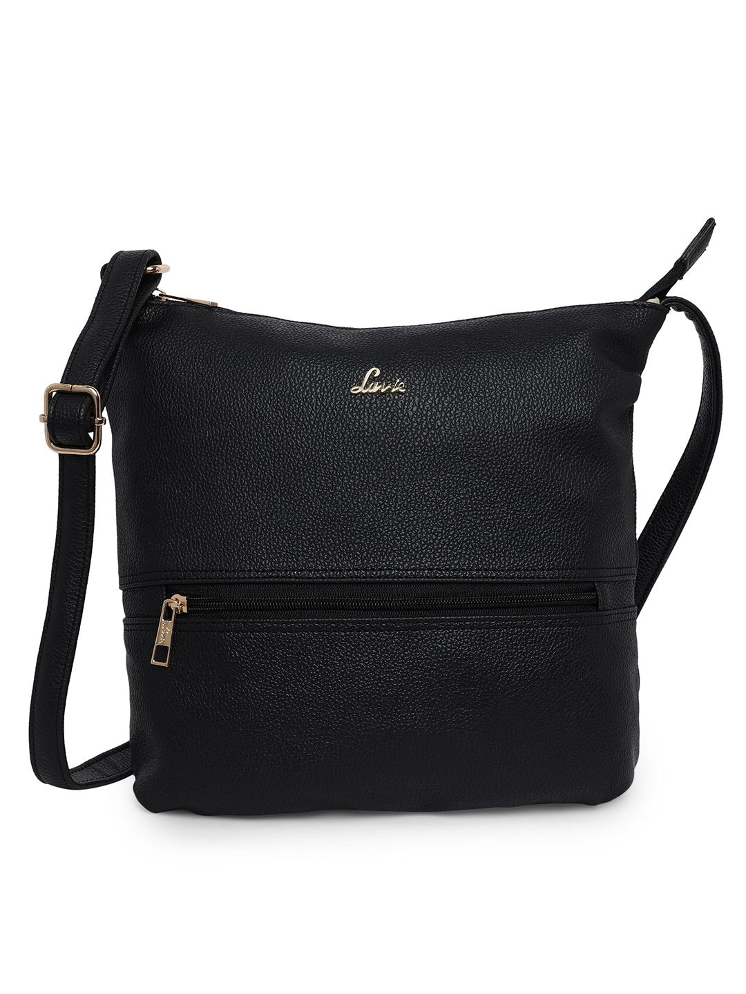 Lavie Black Textured Sling Bag Price in India