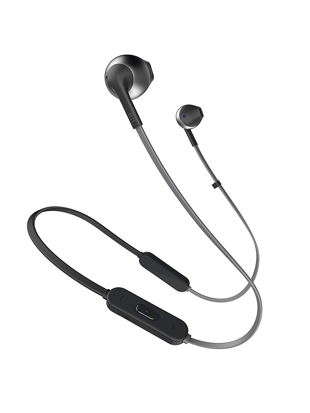 JBL Black T205BT Pure Bass Wireless Metal Earbud Headphones with Mic Price in India