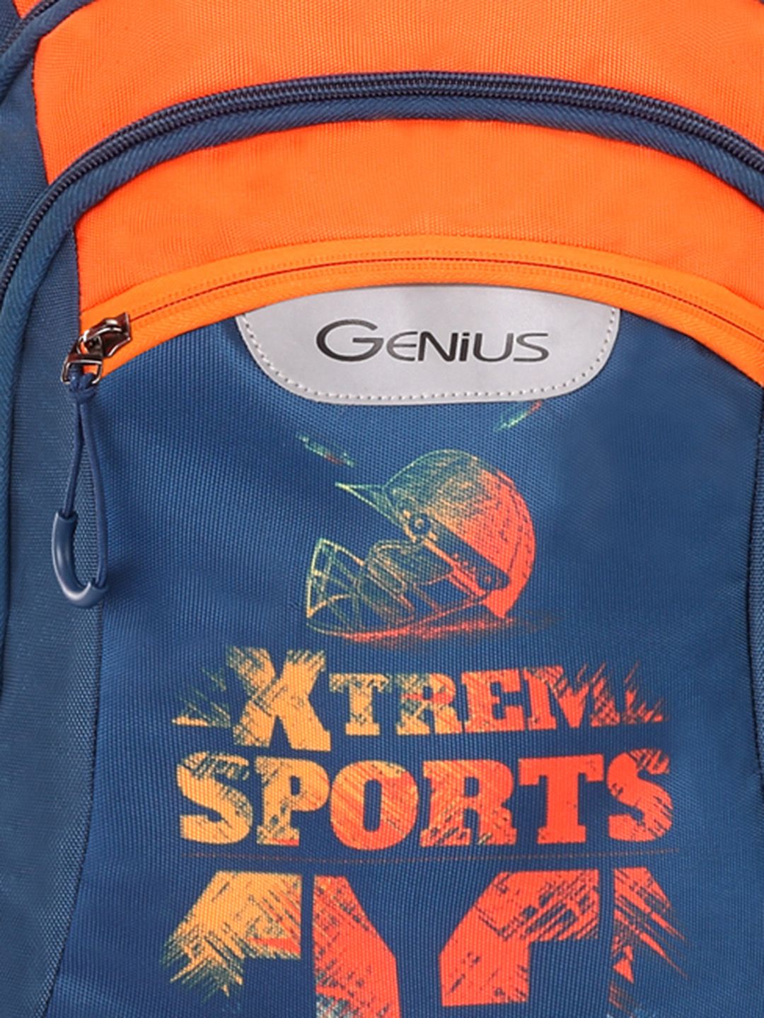 Buy Genius Unisex Orange & Blue Cricket Print 19 inches Large