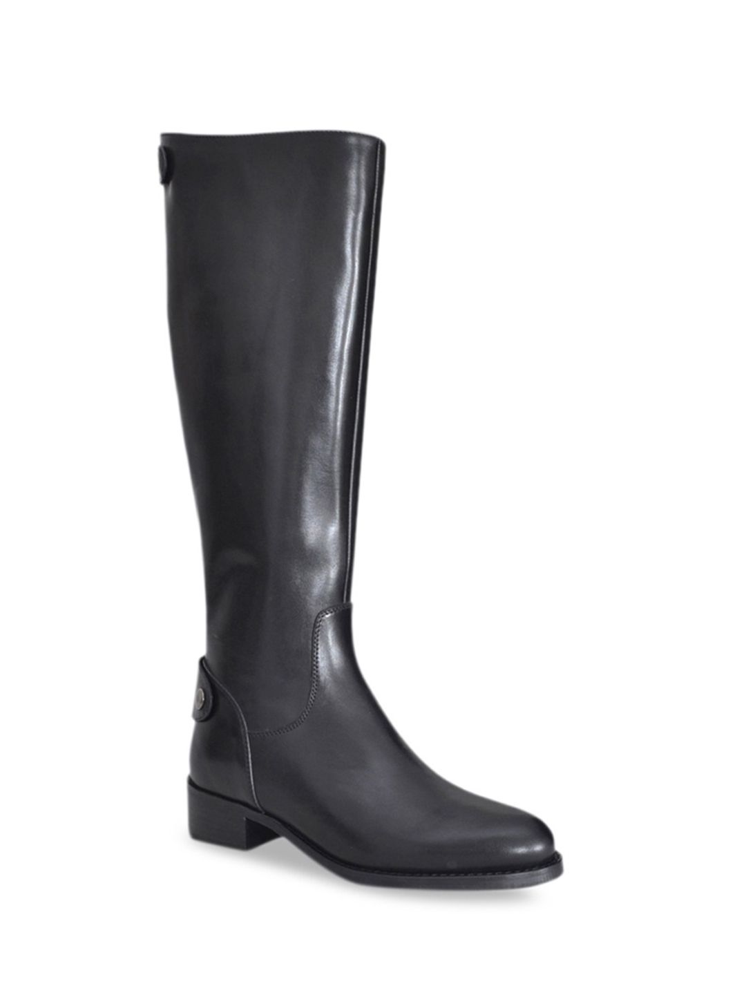 Saint G Womens Black Leather Knee High Boots Price in India