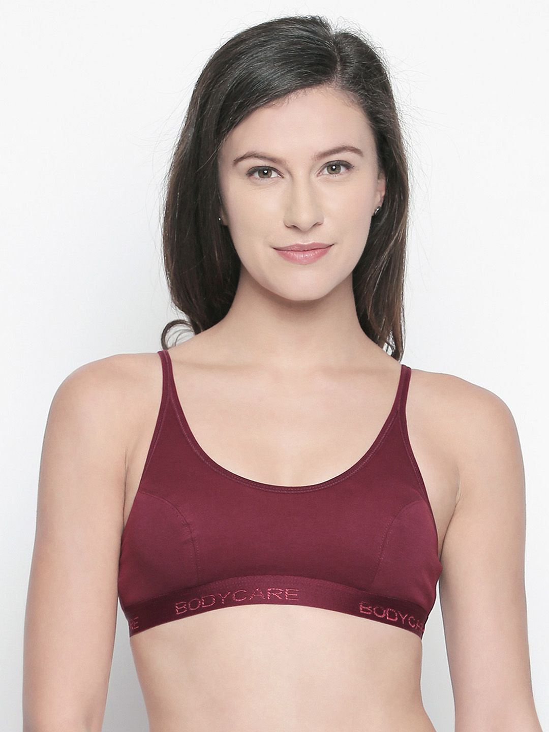 Bodycare Maroon Solid Non-Wired Non Padded Sports Bra E1608MHMHMH Price in India