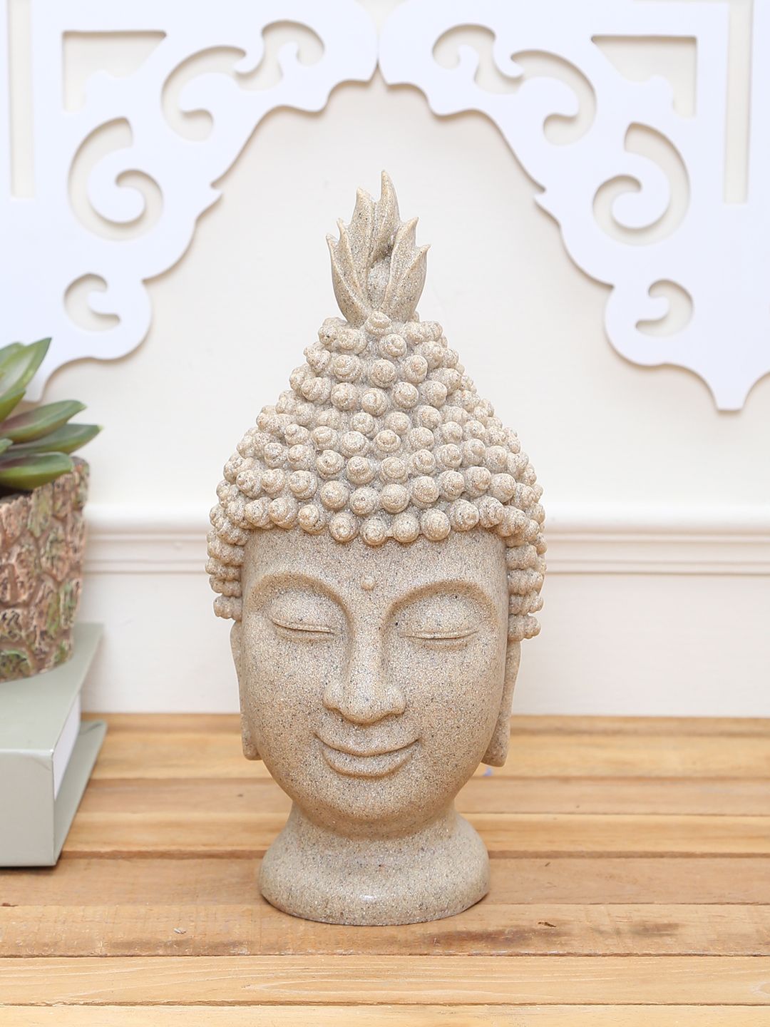 TAYHAA Grey Stone Dust Lord Buddha Showpiece Price in India