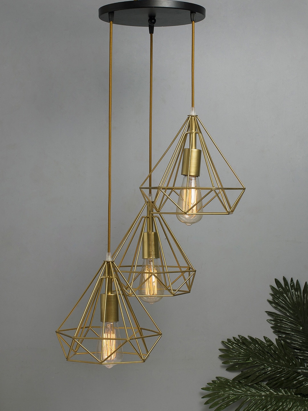 Homesake Gold-Toned Solid Handcrafted Diamond Cluster Lights Price in India