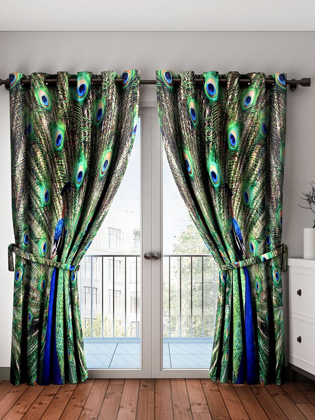 Home Sizzler Set of 2 Room Darkening Door Curtains Price in India