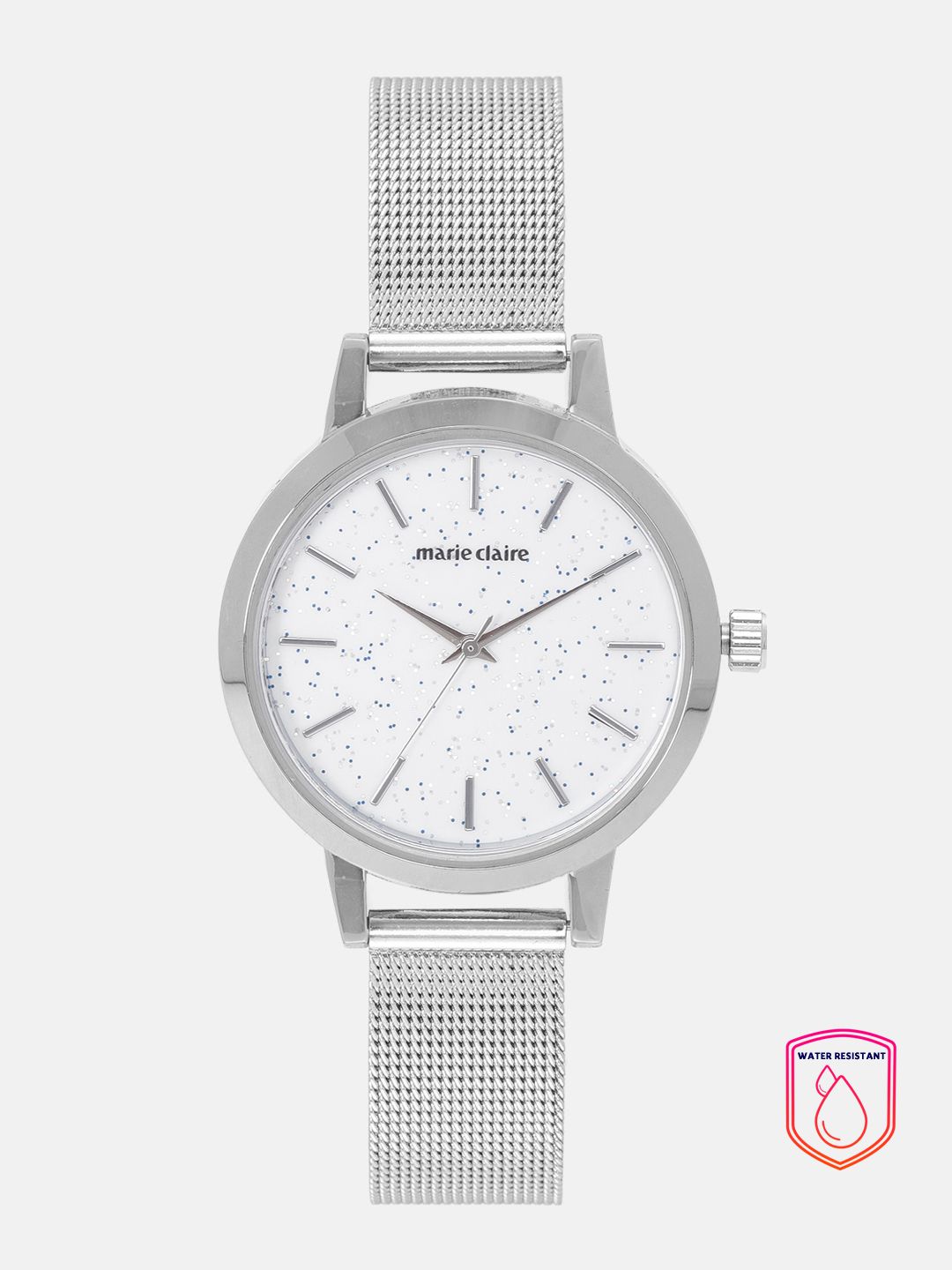 Buy Marie Claire Women White Shimmer Analogue Watch MC 3B-A