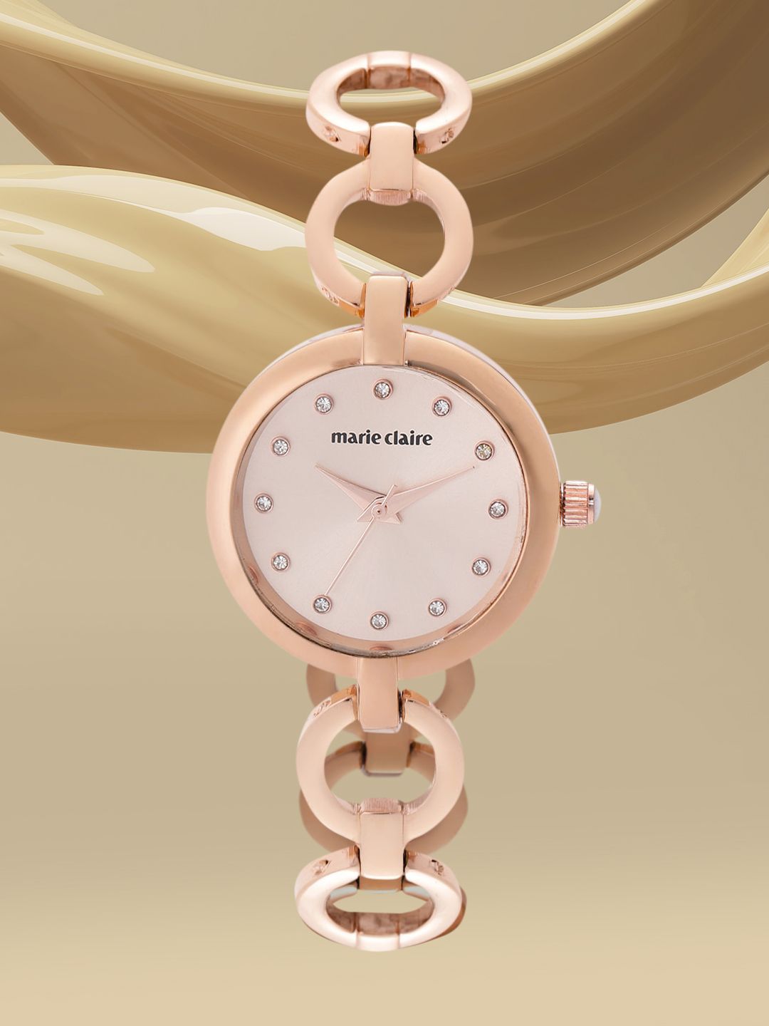 Marie Claire Women Rose Gold-Toned Analogue Watch MC 9E-A Price in India