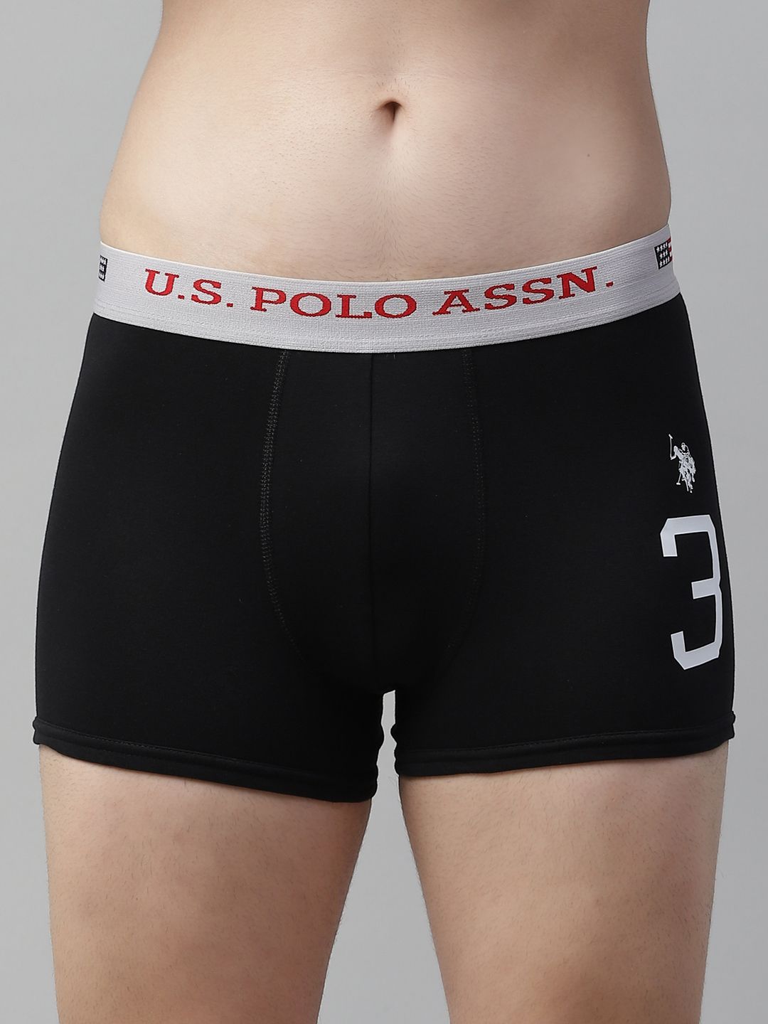 U.S. Polo Assn. Men Black Printed Detail Trunks Y9I015-002-P1