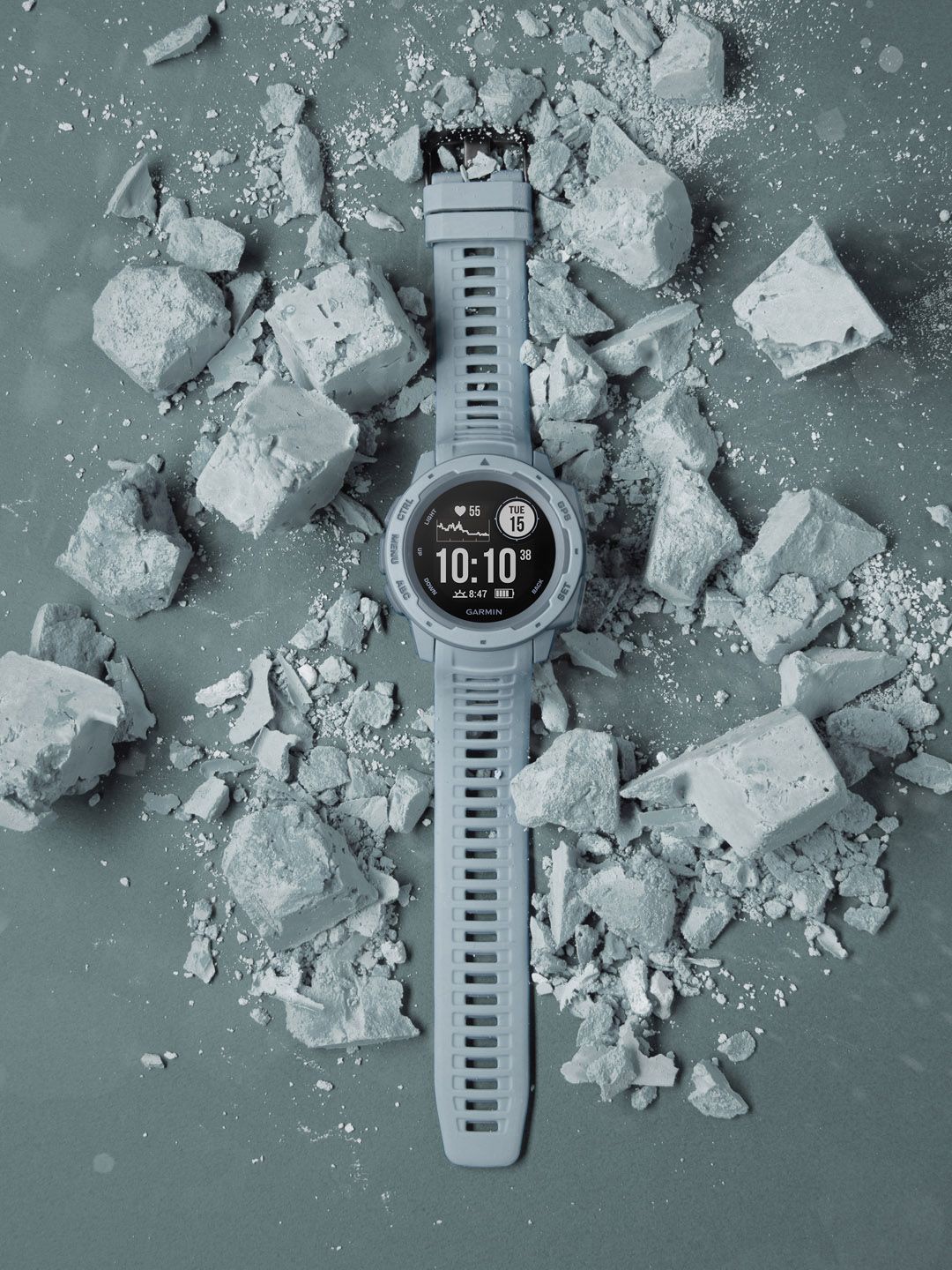 Buy Garmin Unisex Light Blue Instinct Seafoam Smart Watch 010
