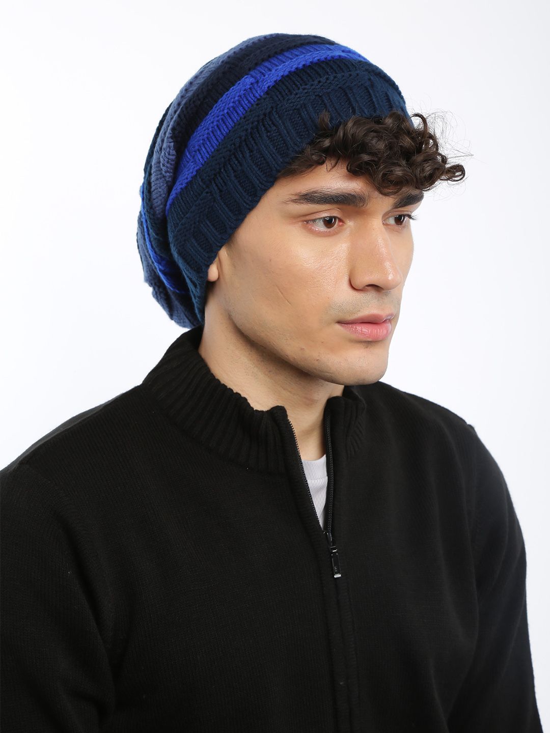 The Roadster Lifestyle Co Unisex Multicoloured Striped Beanie Price in India