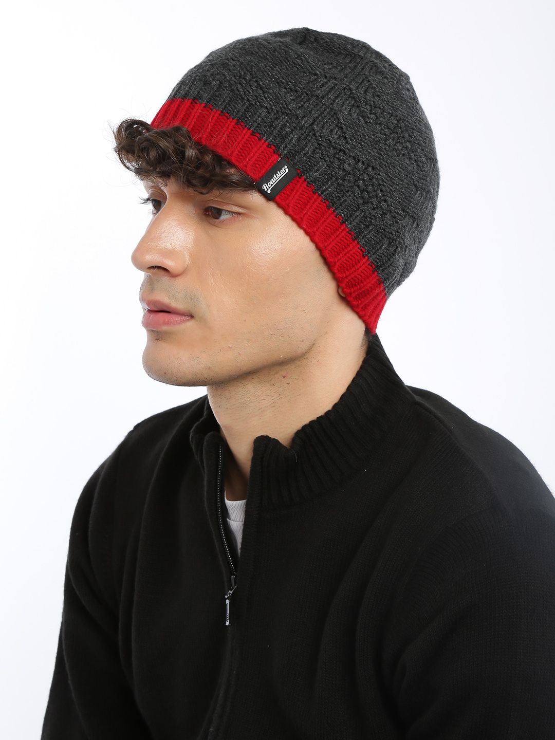 The Roadster Lifestyle Co Unisex Grey Solid Beanie Price in India
