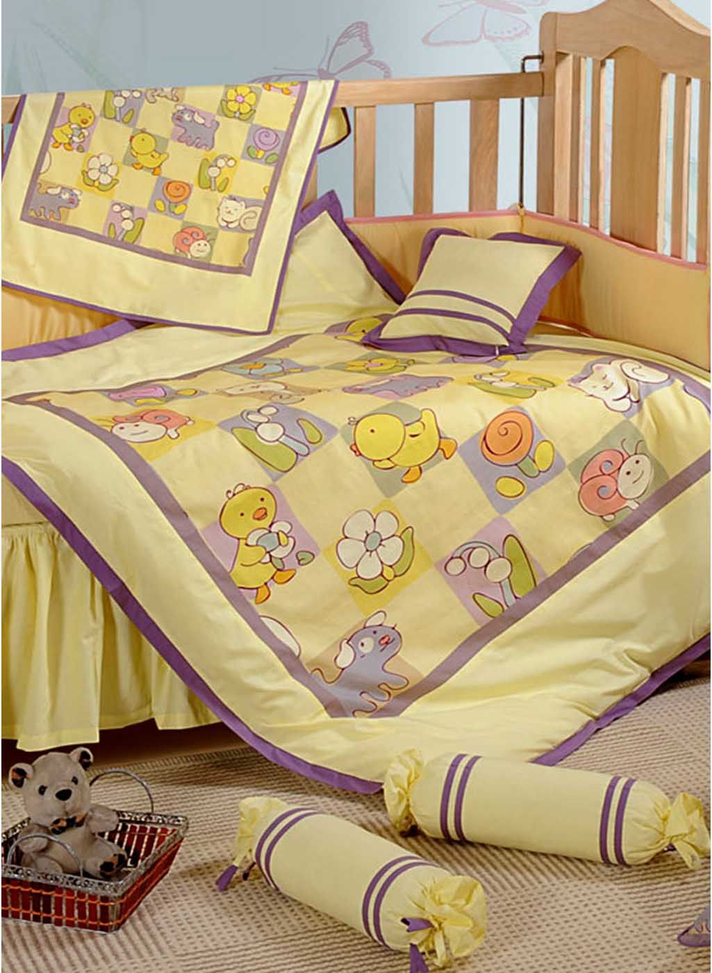 SWAYAM Multicoloured Cartoon Characters Bedding Set