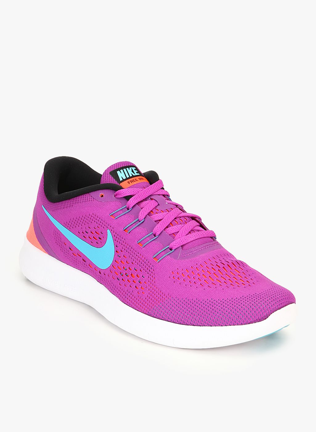 pink and purple running shoes