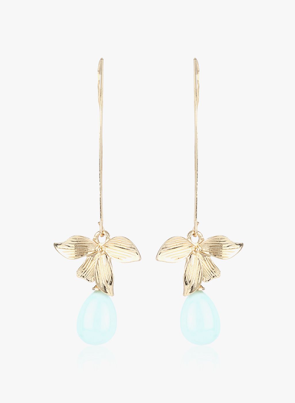 Fasherati Golden/Blue Brass Danglers & Drop