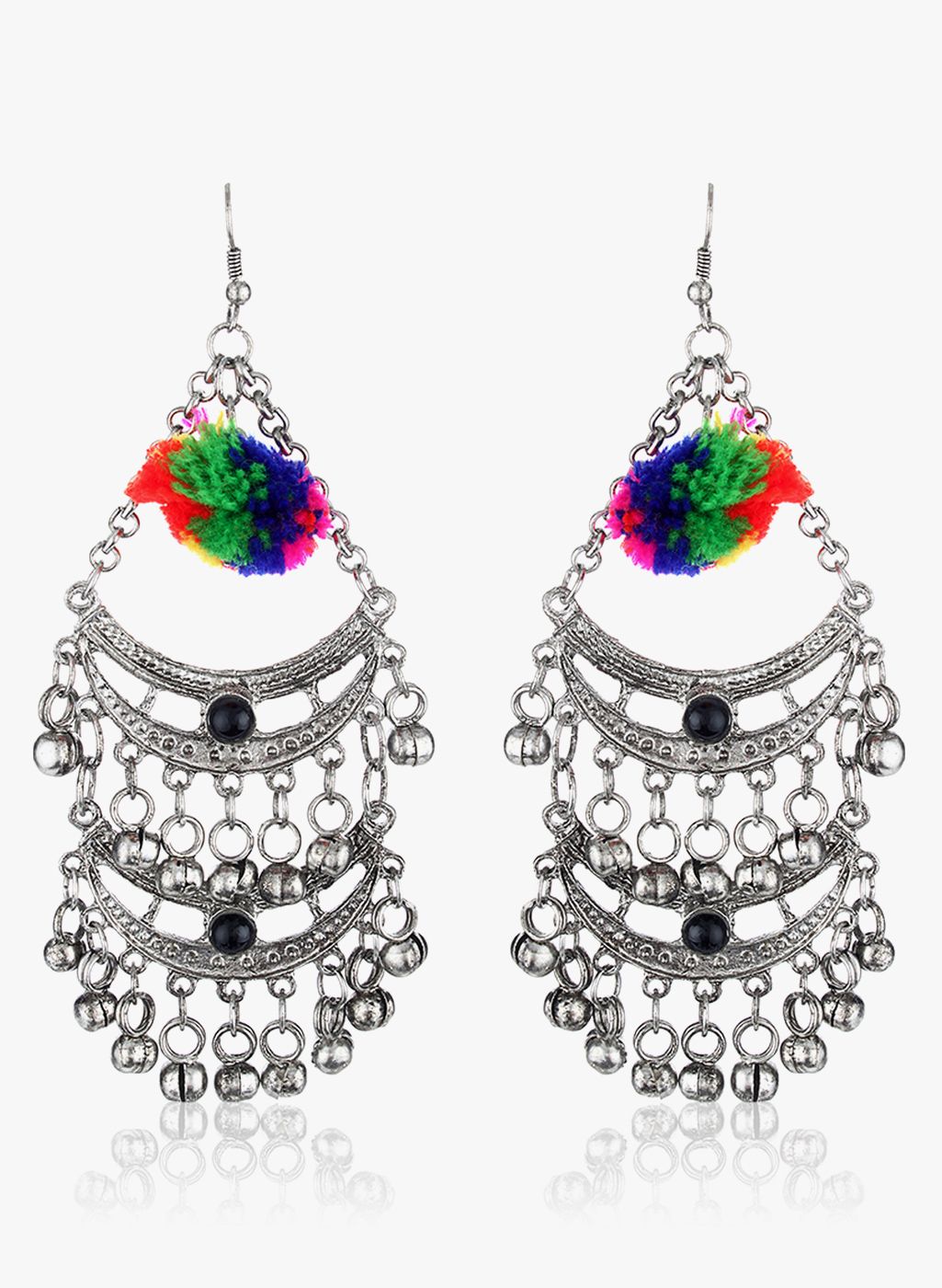 Watch Me Multicoloured German Silver Danglers & Drop