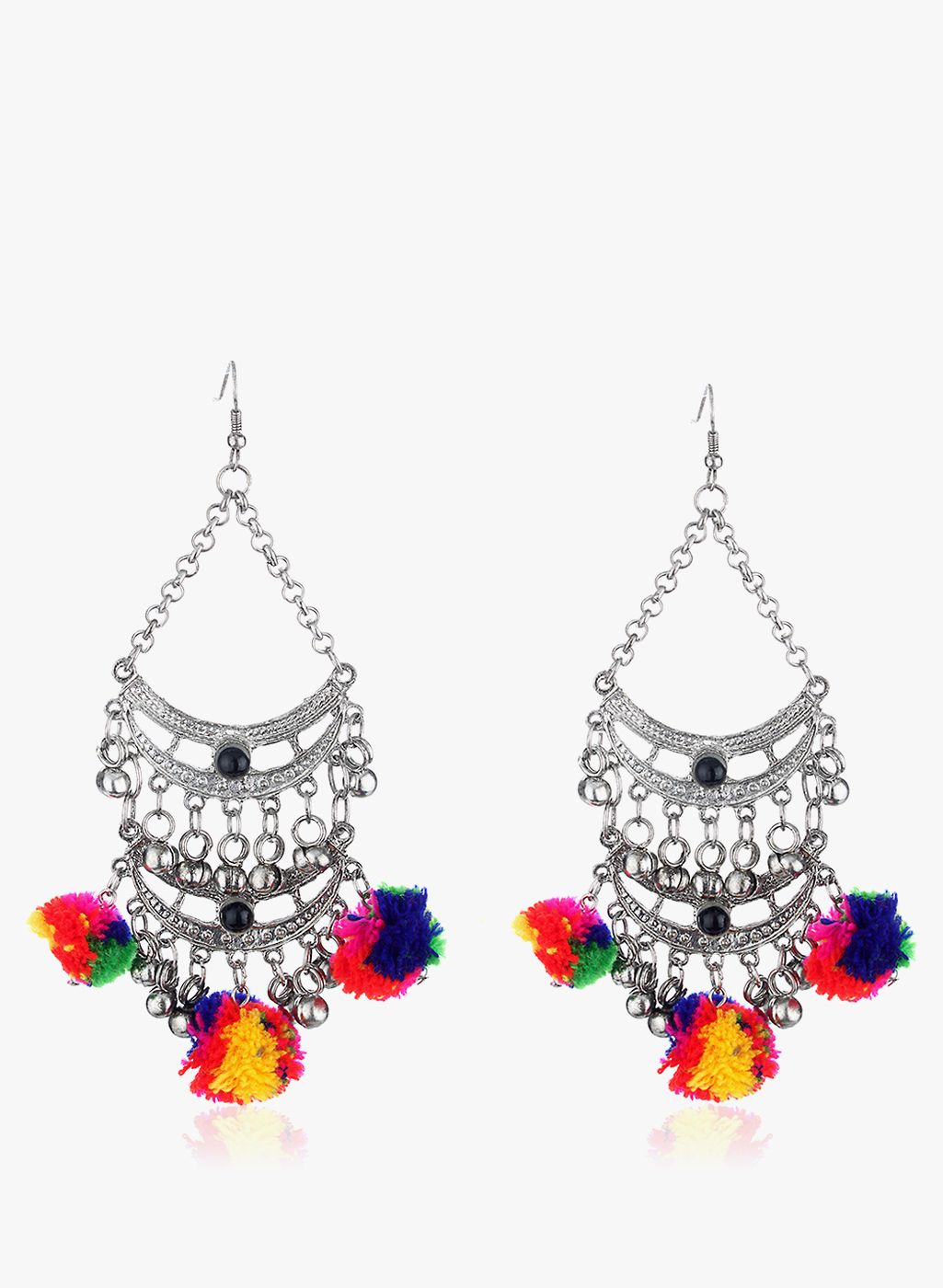 Watch Me Multicoloured German Silver Danglers & Drop