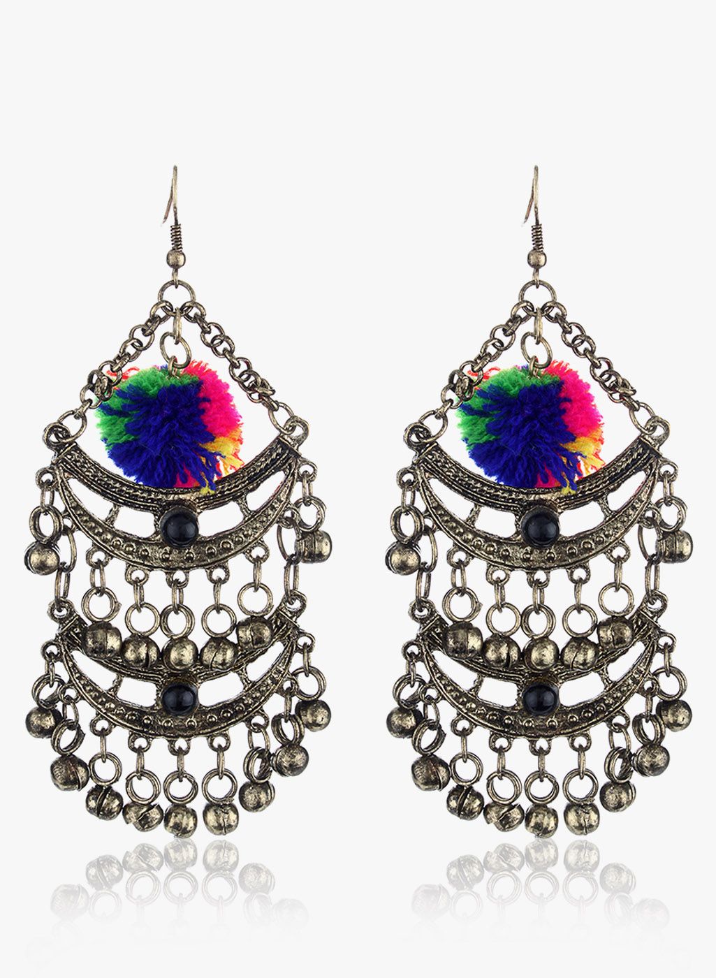 Watch Me Multicoloured German Silver Danglers & Drop