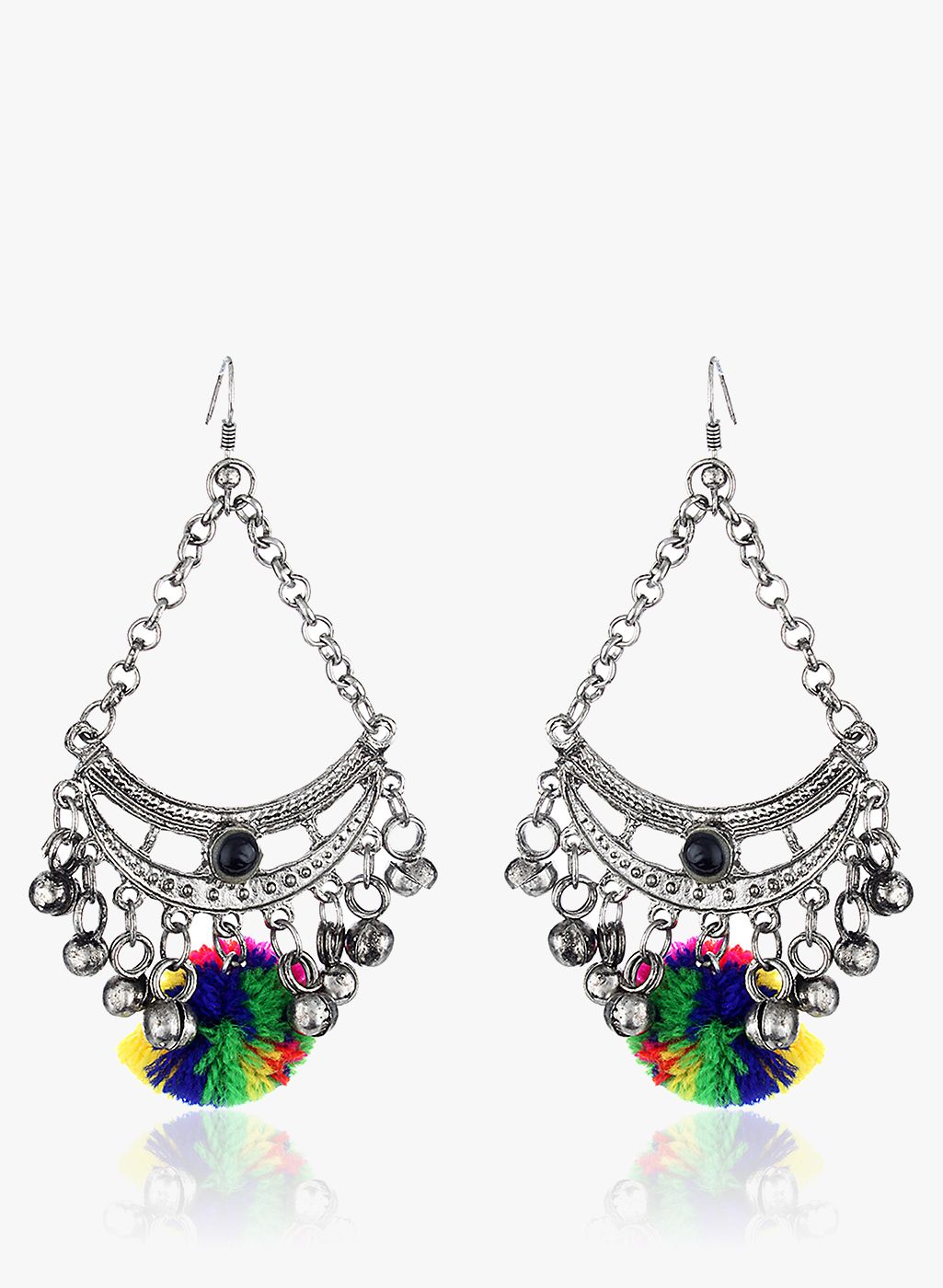 Watch Me Multicoloured German Silver Danglers & Drop