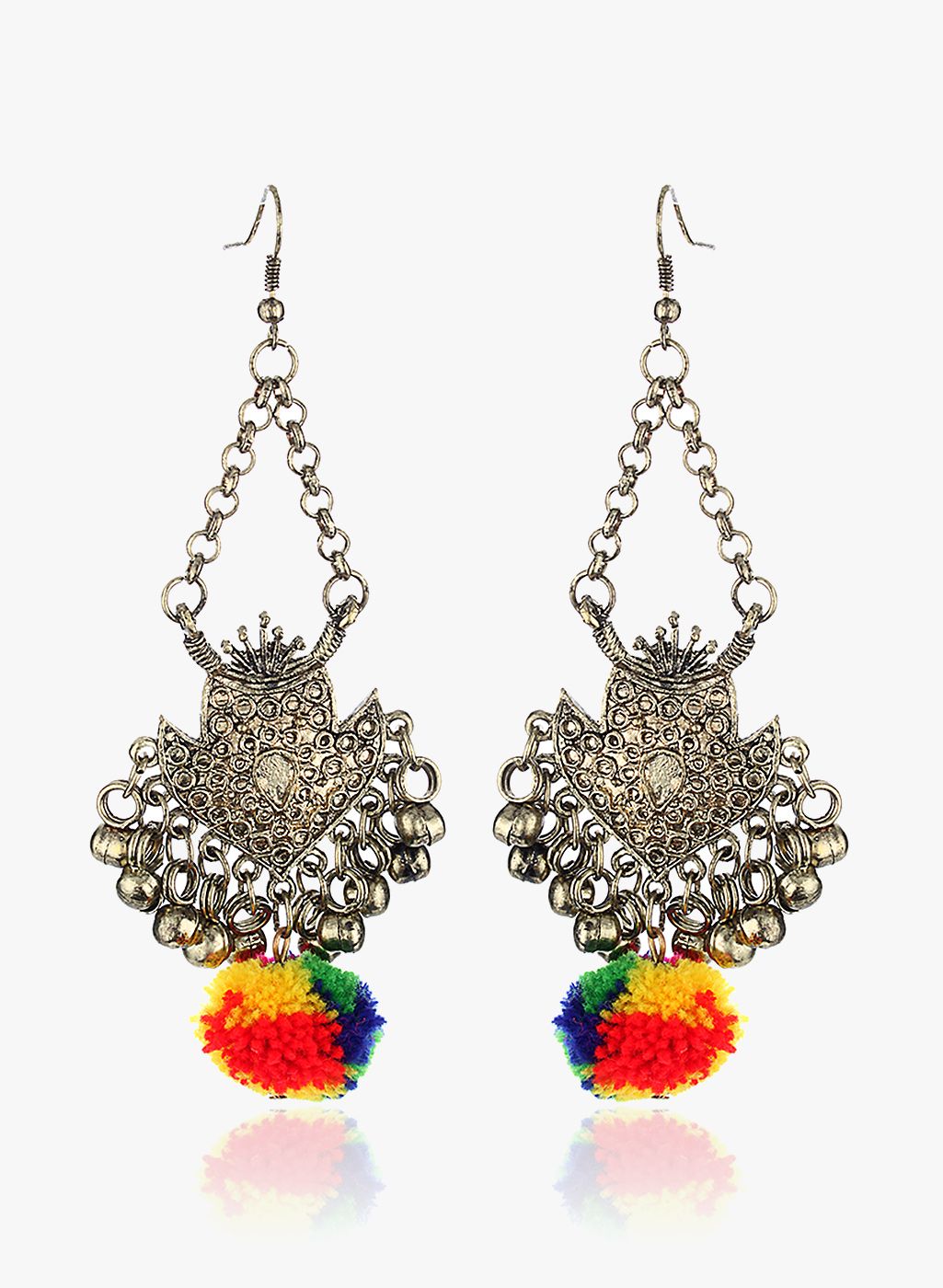 Watch Me Multicoloured German Silver Danglers & Drop