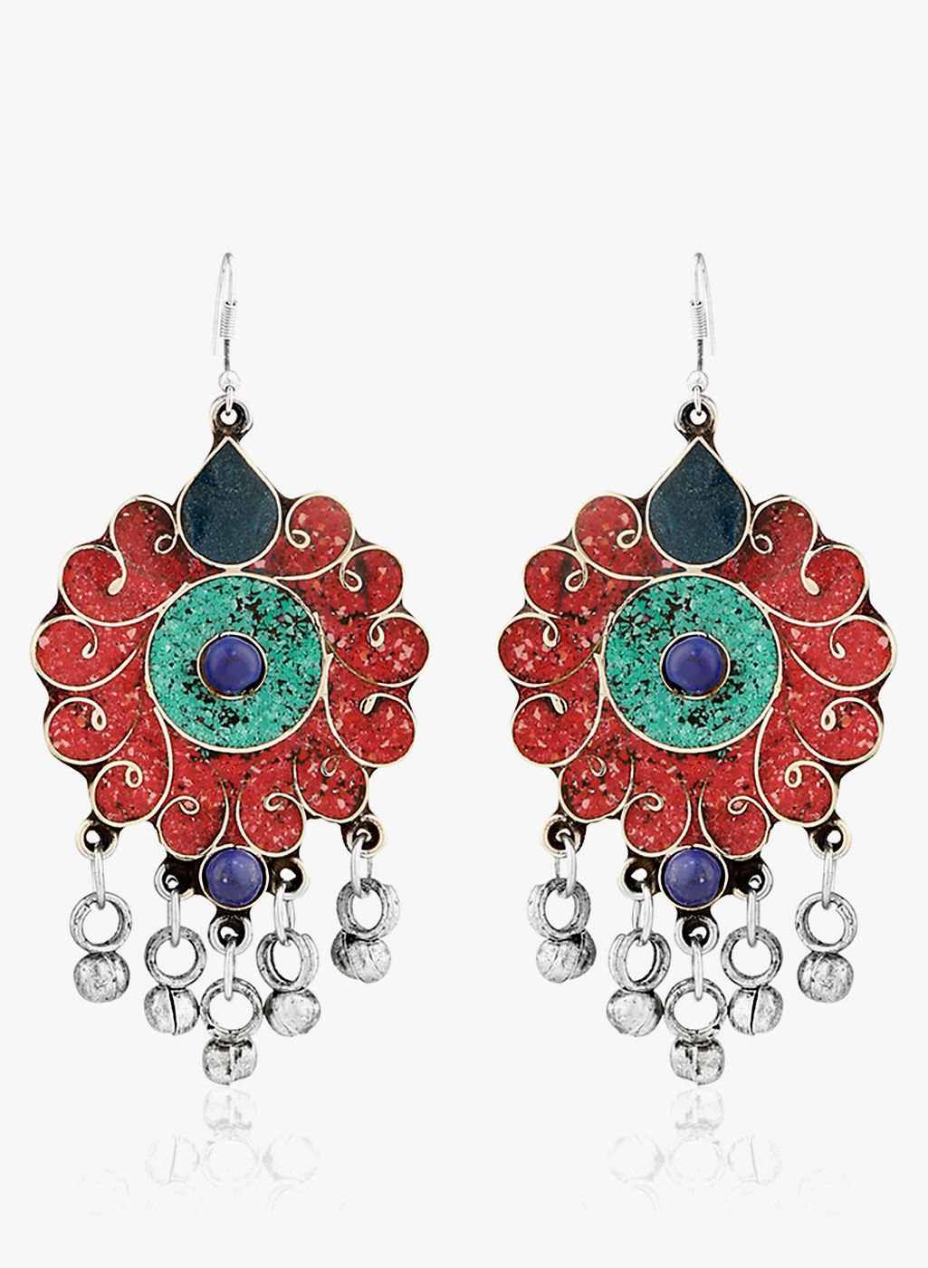 Watch Me Multicoloured German Silver Danglers & Drop