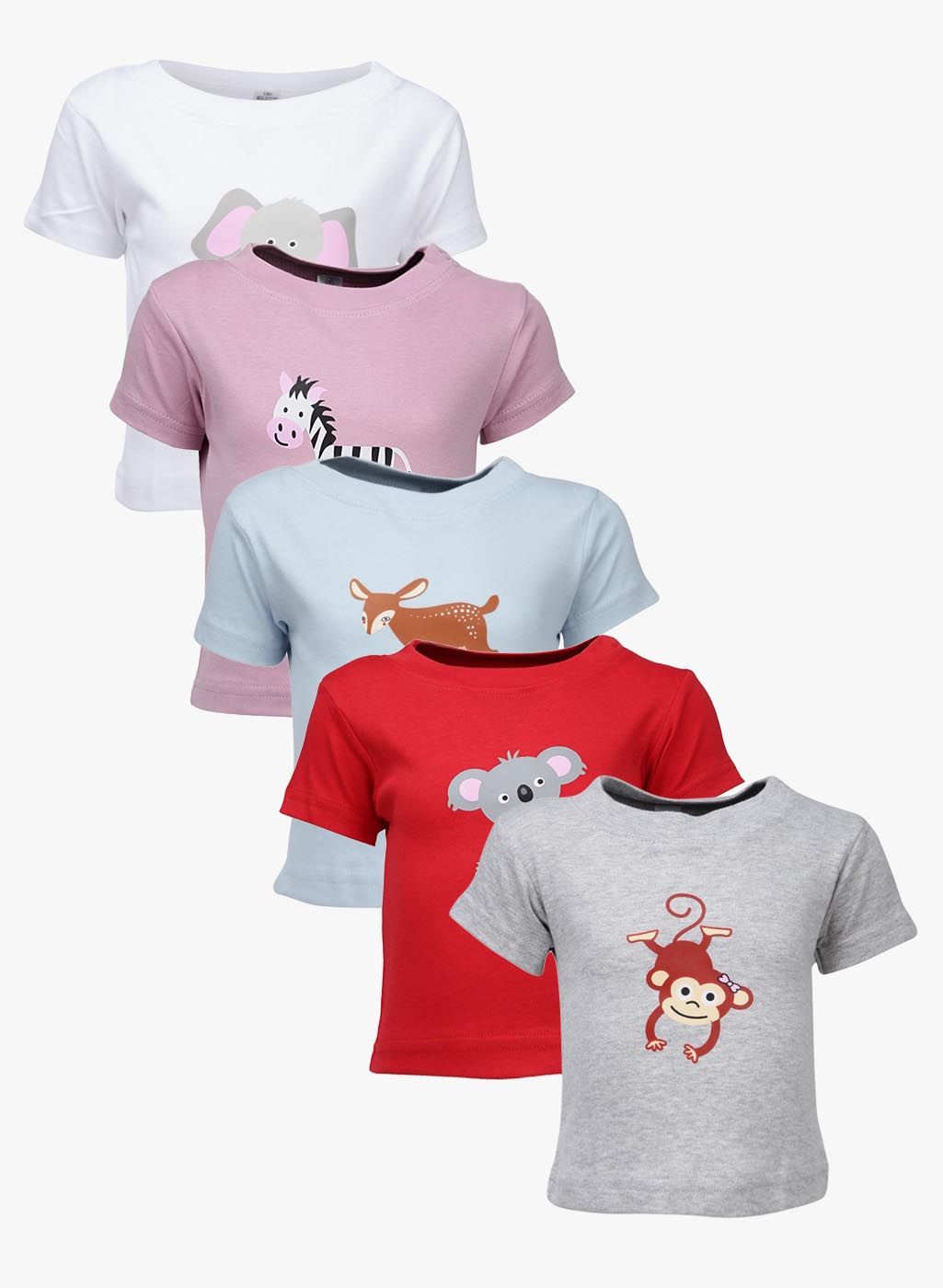 GKIDZ Pack Of 5 Multicoloured T-Shirts