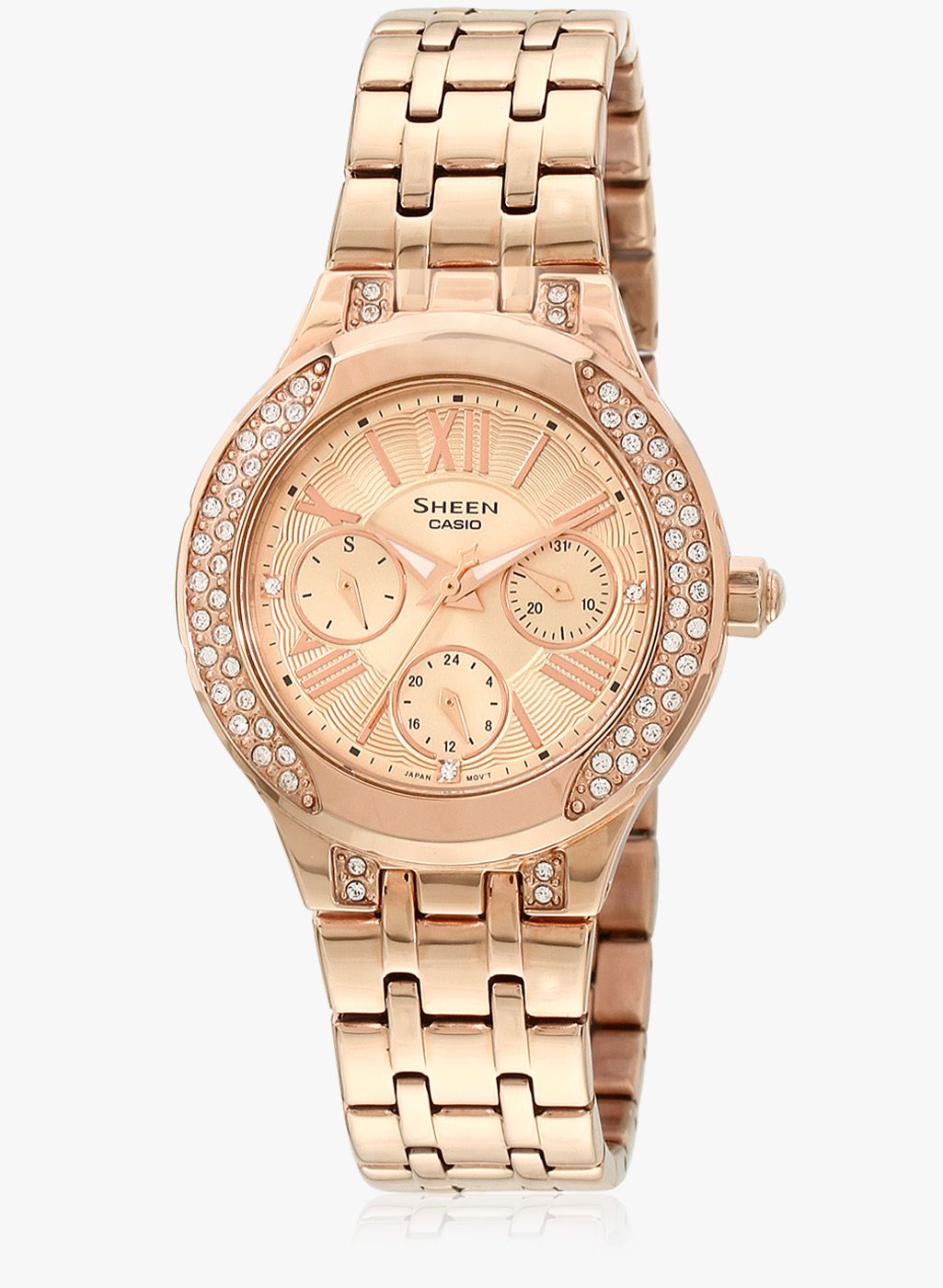 CASIO Sheen SHE-3809PG-9AUDR (SX177) Rose Gold/Golden Analog Watch