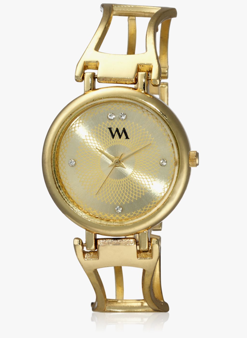Watch Me Golden/Golden Stainless Steel Analog Watch
