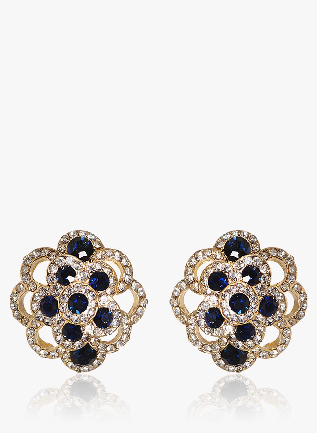 Sparkle Street Golden/Blue Alloy Danglers & Drop