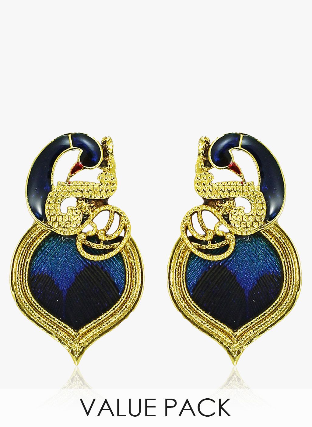 Zaveri Pearls Multicoloured Metal Danglers And Drop