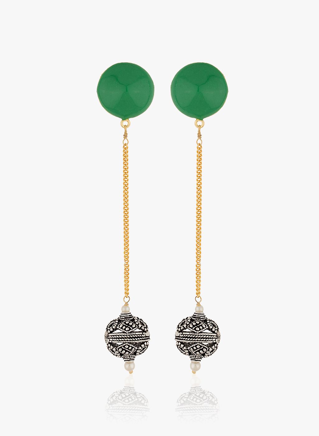 Voylla Silver/Golden Alloy Danglers & Drop