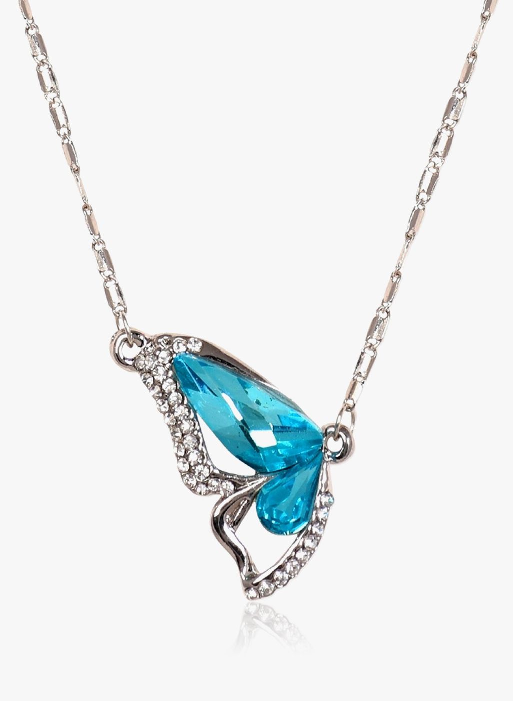 Crunchy Fashions Blue/Silver Alloy Necklace