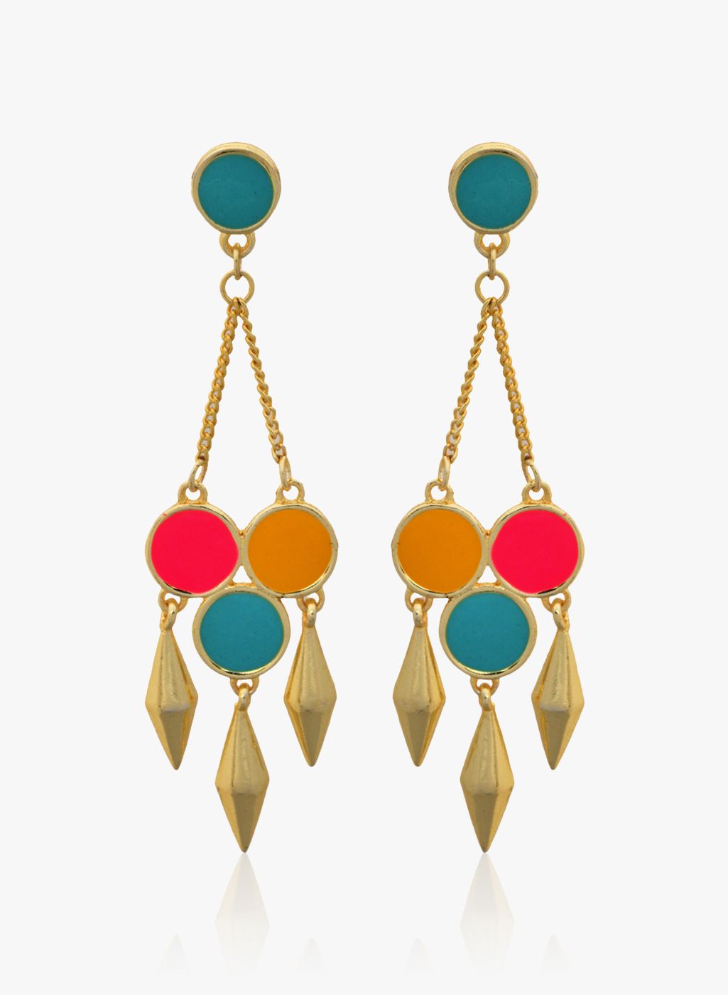 Crunchy Fashions Multicoloured Alloy Danglers & Drop