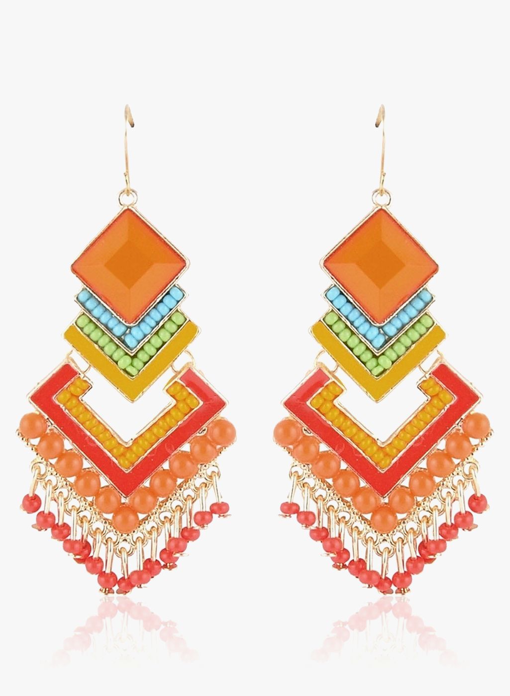 Crunchy Fashions Multicoloured Alloy Danglers & Drop