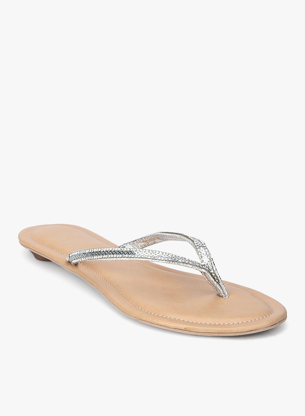 silver strap flats