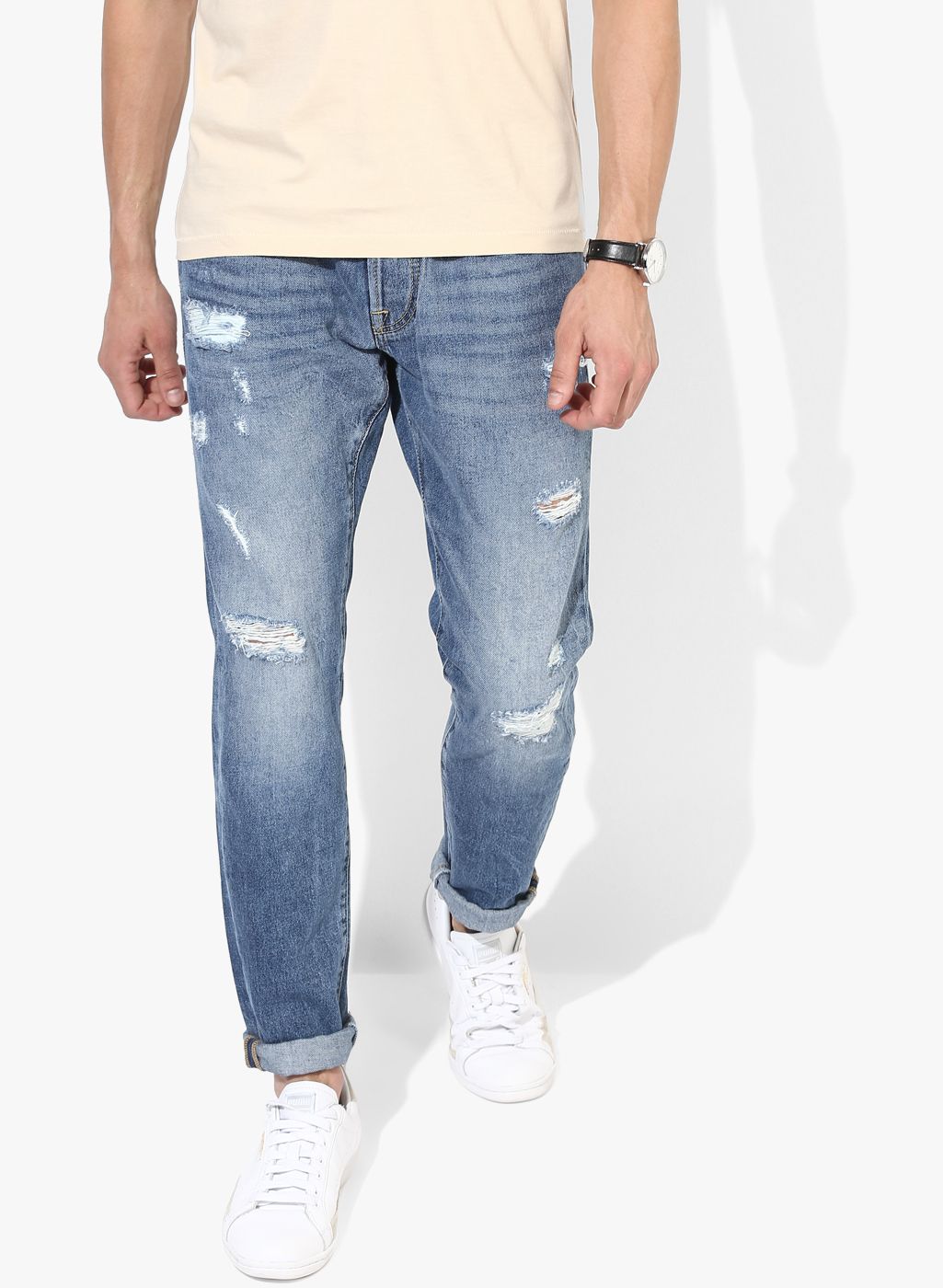 GAS Blue Washed Slim Fit Jeans (Norton Carrot)