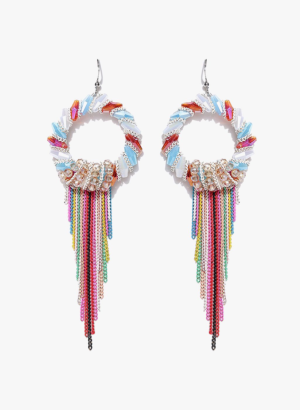 Jewels Galaxy Multicoloured Brass Danglers and Drop