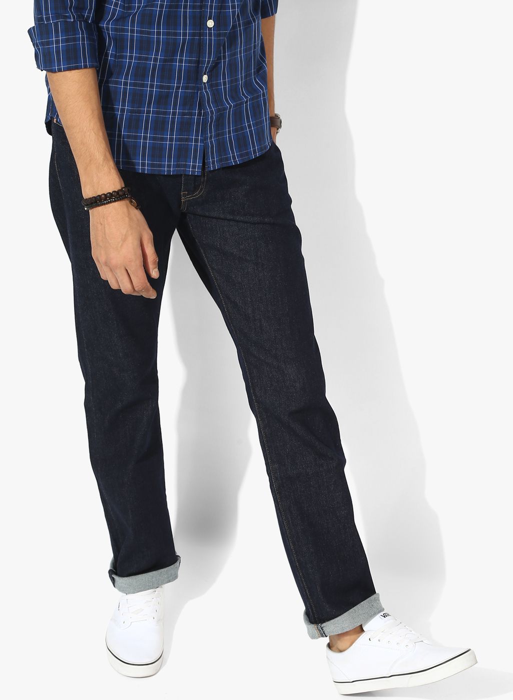 Levis Navy Blue Solid Low Rise Slim Fit Jeans