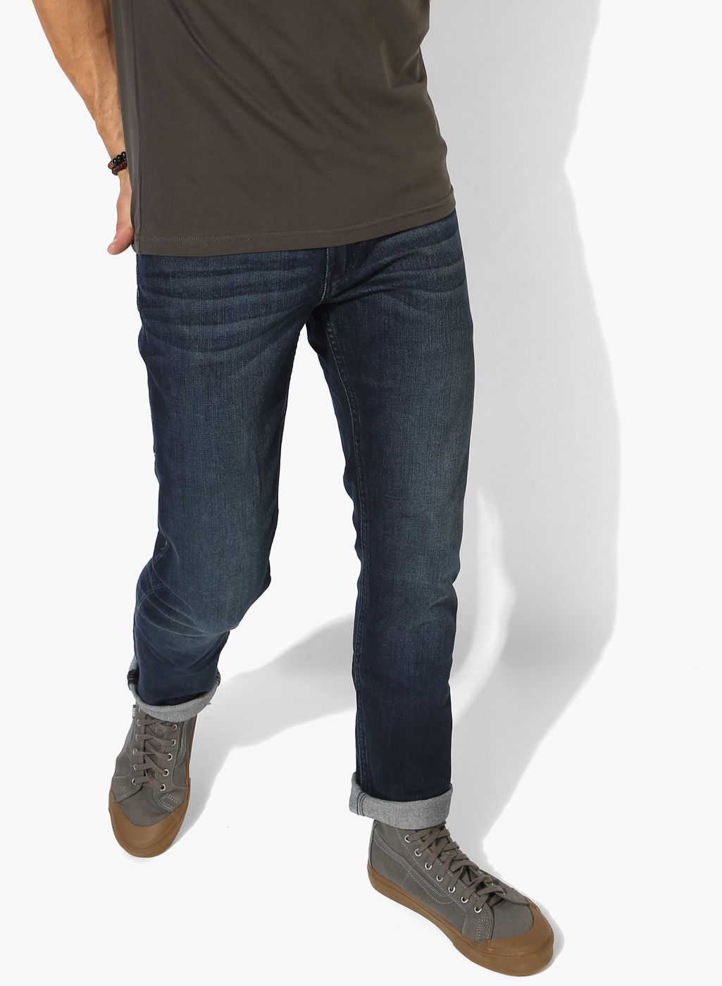 Blue Solid Low Rise Slim Fit Jeans