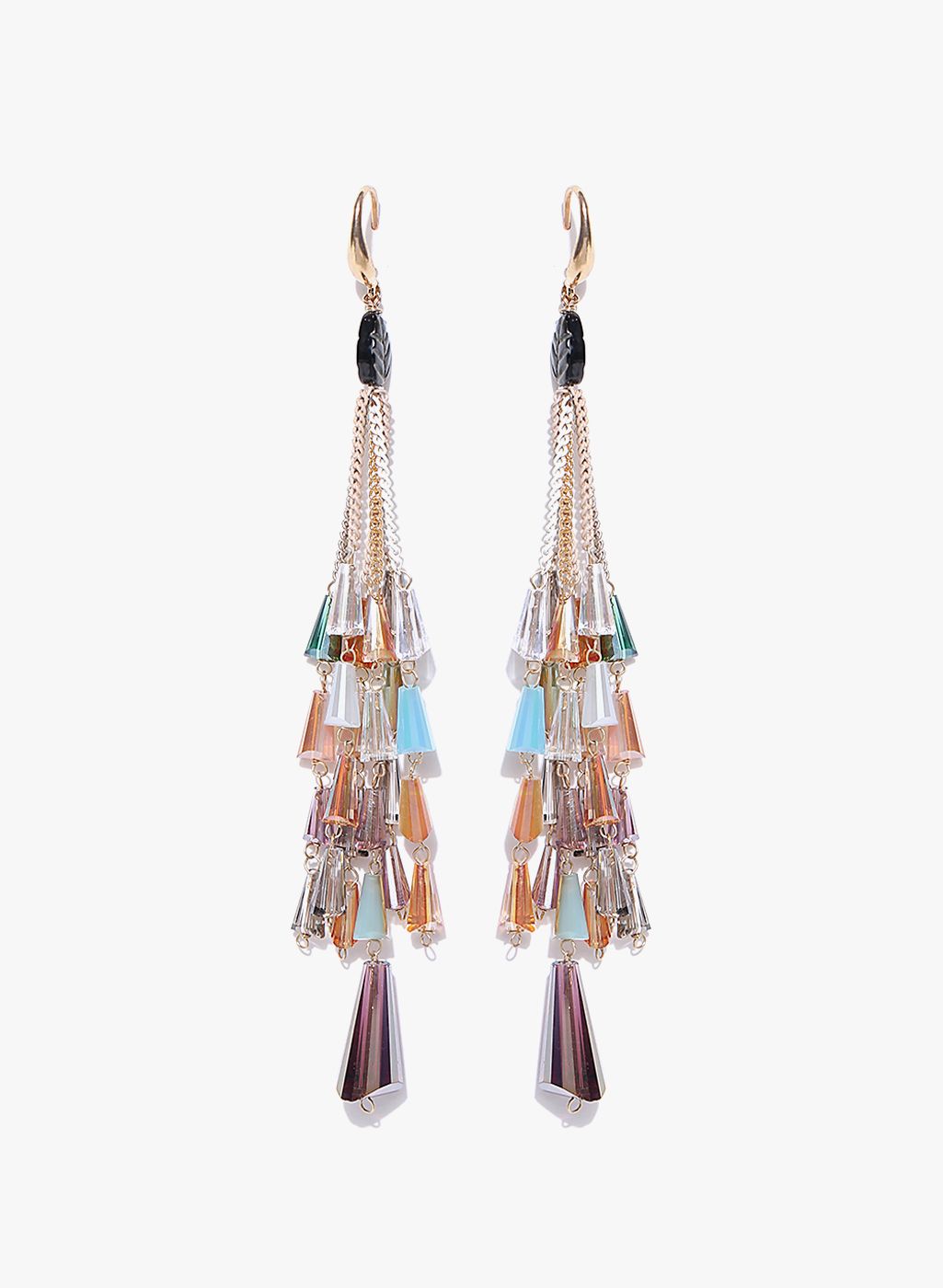 Jewels Galaxy Multicoloured Brass Danglers and Drop