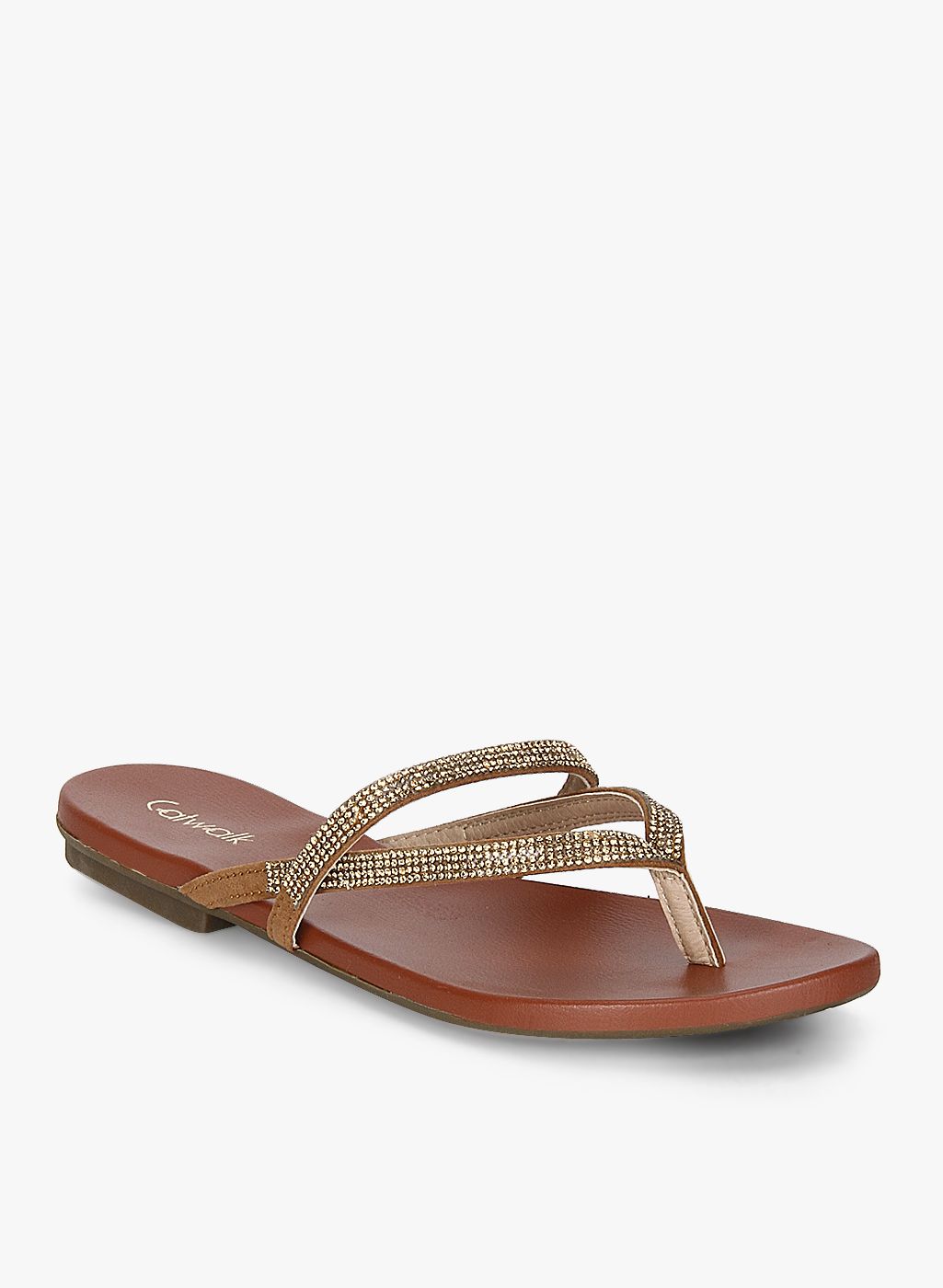gold t strap flats