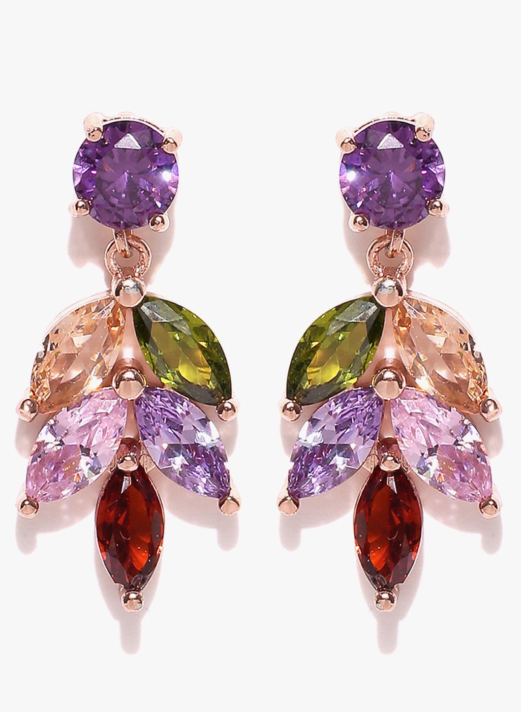 Jewels Galaxy Multicoloured Brass Danglers and Drop