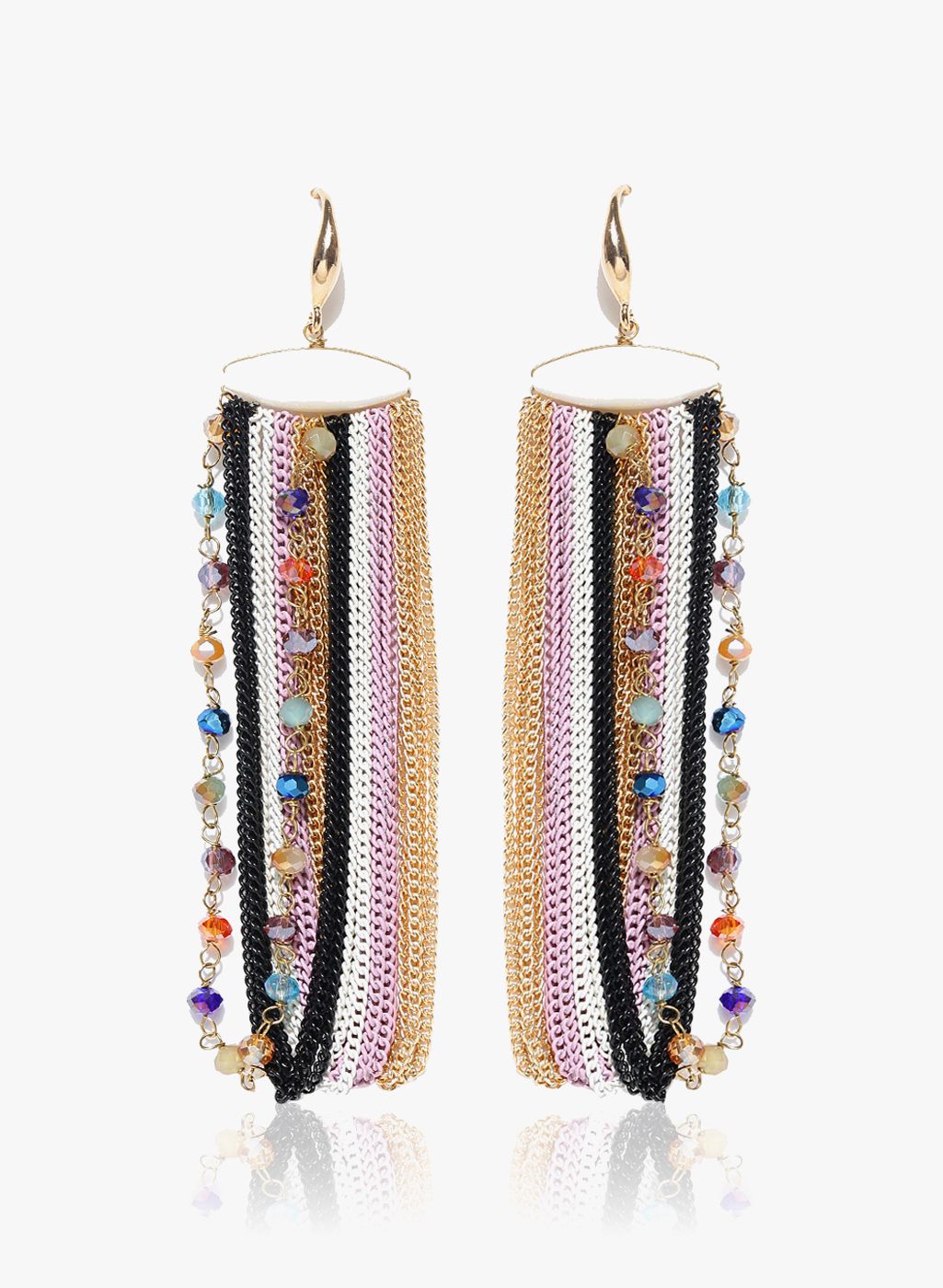 Jewels Galaxy Multicoloured Brass Danglers and Drop