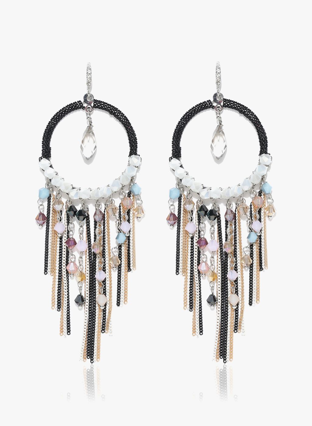 Jewels Galaxy Multicoloured Brass Danglers and Drop