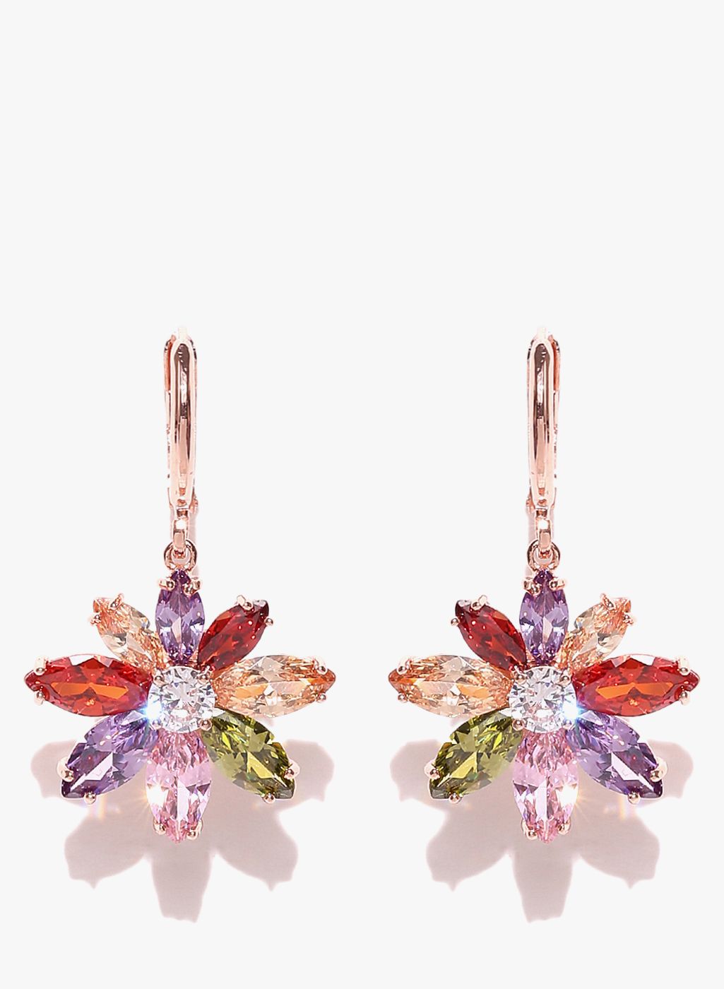 Jewels Galaxy Multicoloured Brass Danglers and Drop