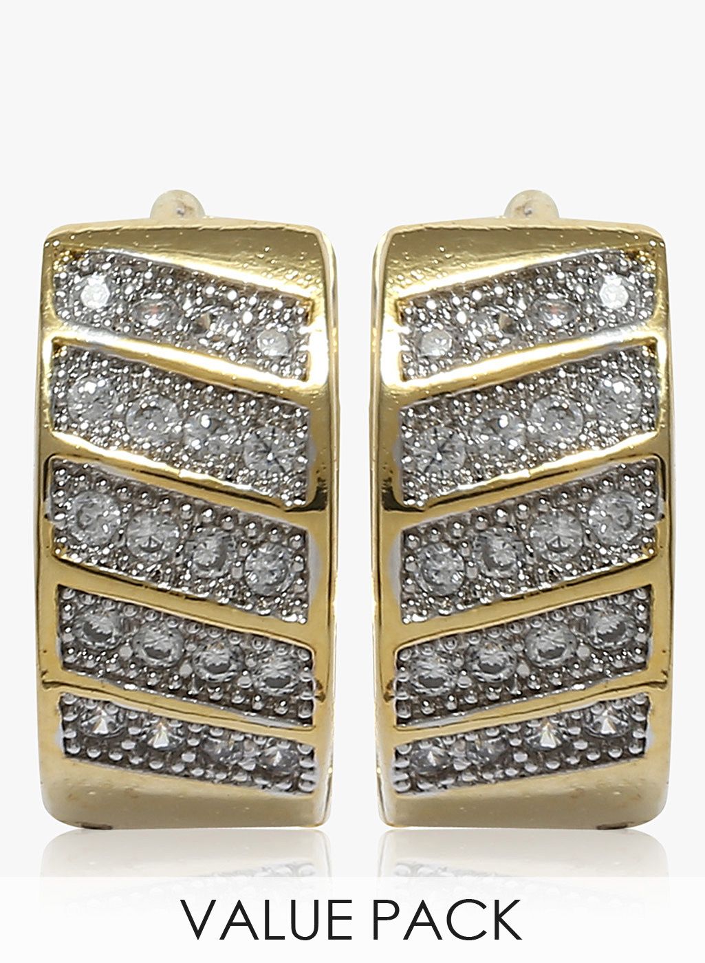 Sia Art Jewellery Golden/Silver Toned Hoops & Baali