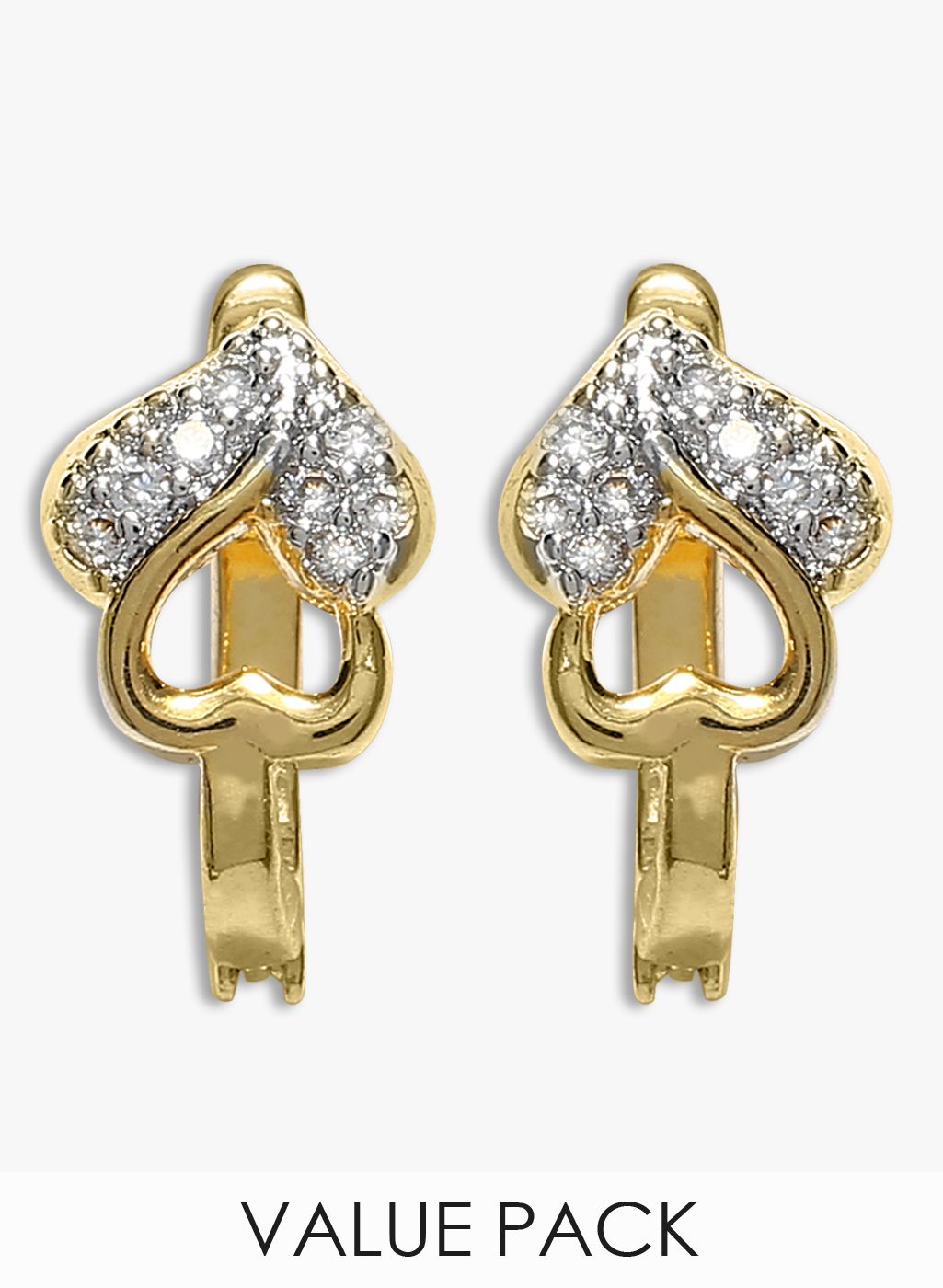 Sia Art Jewellery Golden/Silver Toned Hoops & Baali