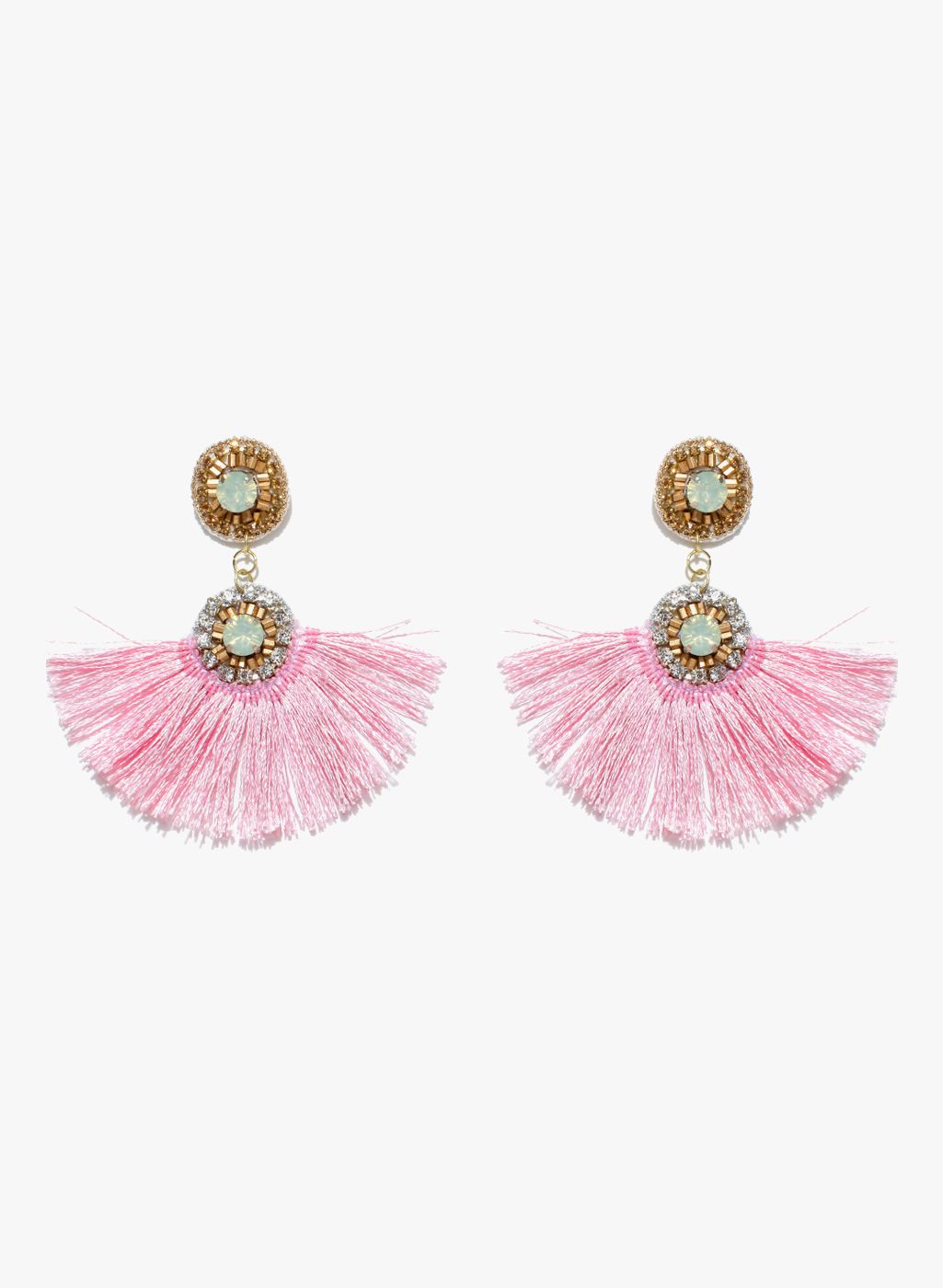 Tarbiya Kraft Golden/Pink Synthetic Danglers & Drop