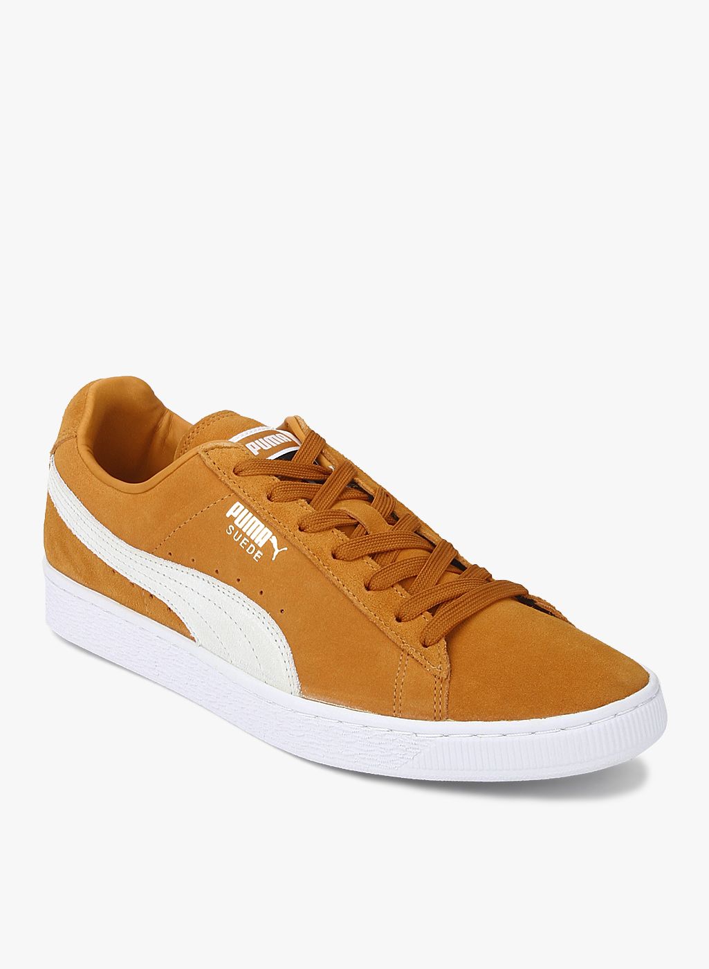 suede mustard pumas