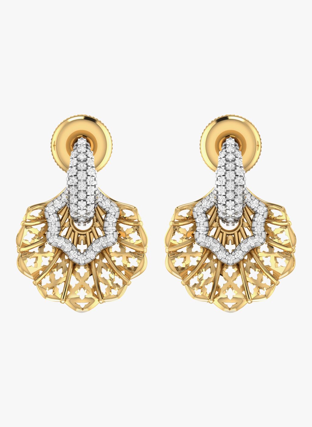 PC Jeweller The Kienan 18KT Yellow Gold & Diamond Danglers & Drop